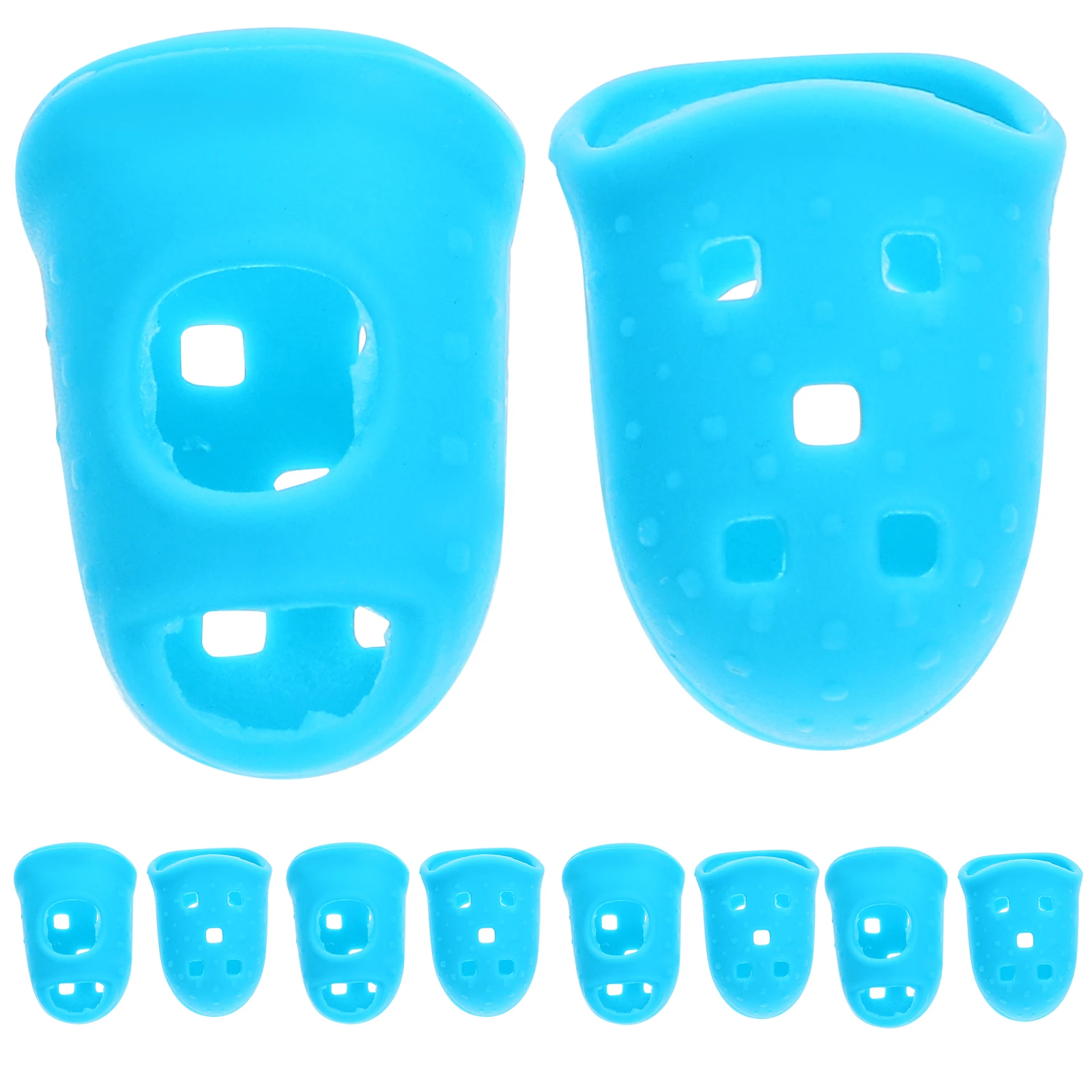 

10pcs Guitar Finger Protectors Silicone Fingertip Guards for Electric Acoustic Ukulele Practice Comfortable Skin-Friendly