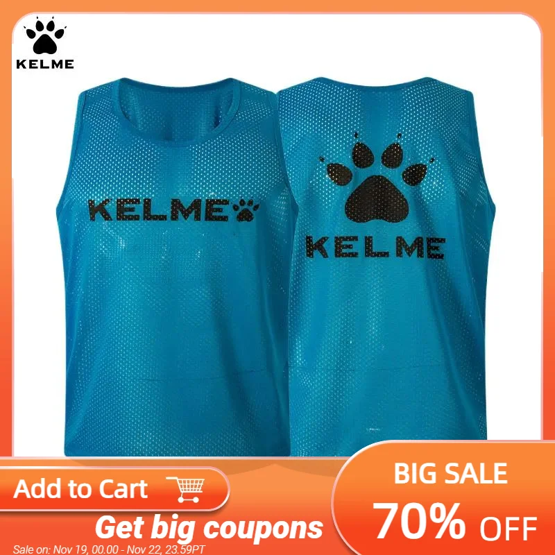 

Kelme Sports Tank Top Men's Adult And Children's Football Basketball Training Competition Suit Breathable Tank Top Team Vest