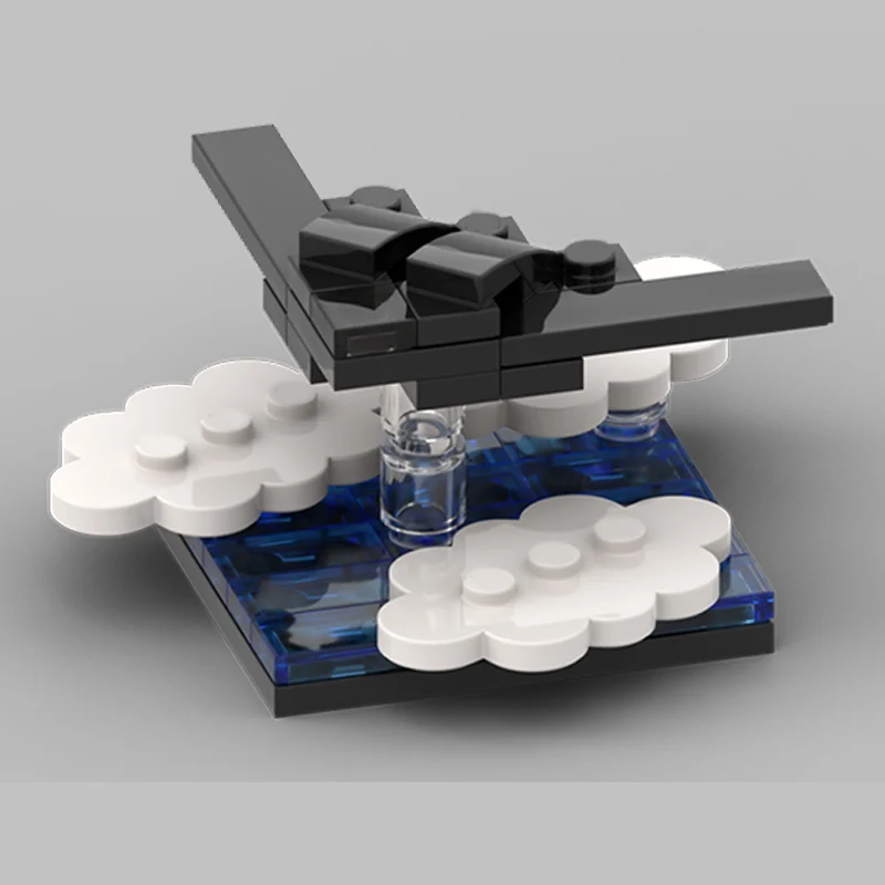 B2 Bomber Diorama نموذج MOC قوالب بناء معدات الحرب وحدات التكنولوجيا الهدايا عطلة تجميع ألعاب أطفال البدلة