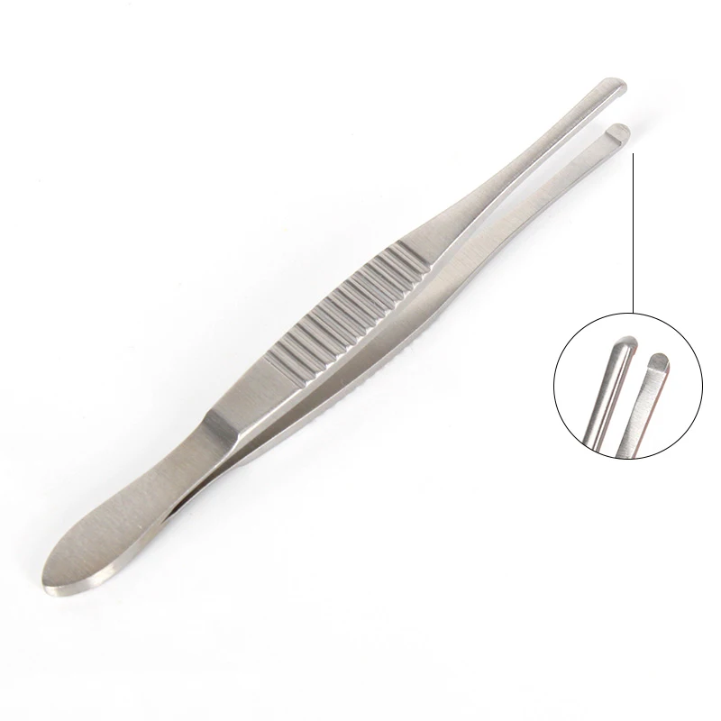 Round Head Hospital With Eyelash Tweezers 9cm Pull Down Eyelash Tweezers Eye Stainless Steel Safety Hair Tweezers Eyebrow Beard