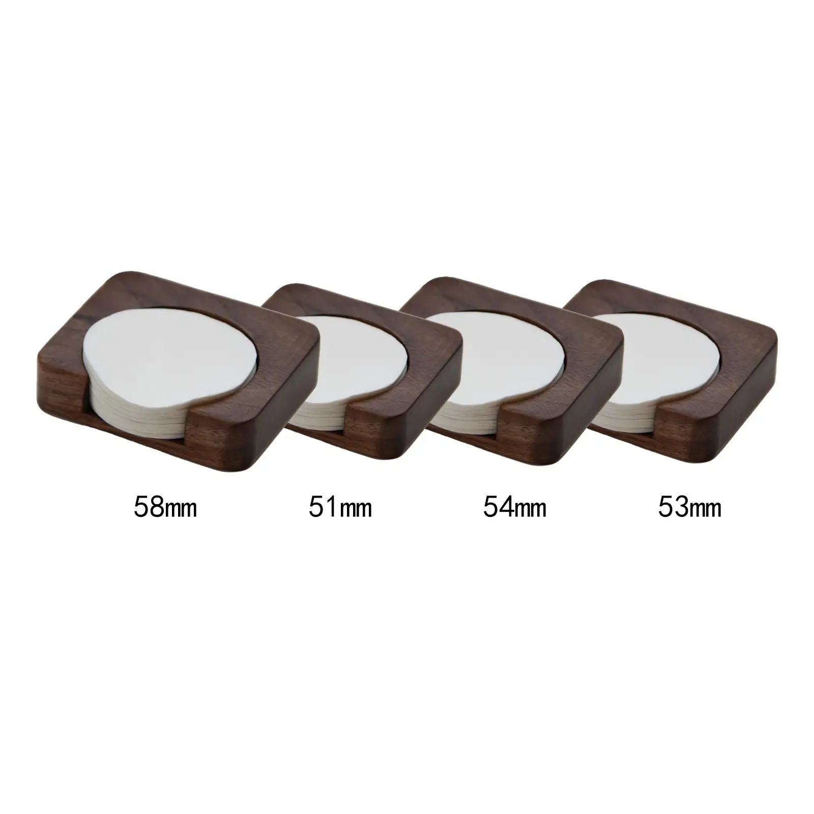 Soporte de papel para filtro de café, contenedor de madera para filtro de café para oficina