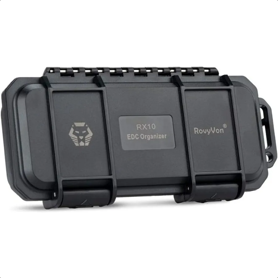 صندوق أدوات RX10 EDC صندوق تخزين منظم صغير لحماية أدوات التروس 1 قطعة 6.89 بوصة × 3.21 بوصة × 1.45 بوصة أسود