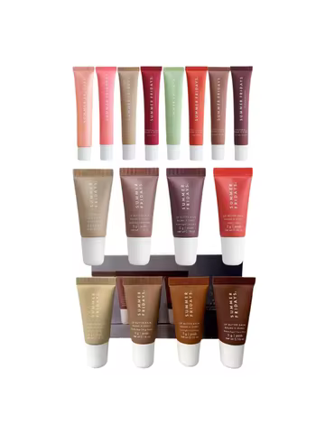 Lip Make Up Vanilla Beige Lip Balm Mini Lip Gloss Set Moisturizing Transparent Smooth Soft Tube Mirror Lipstick Makeup Set