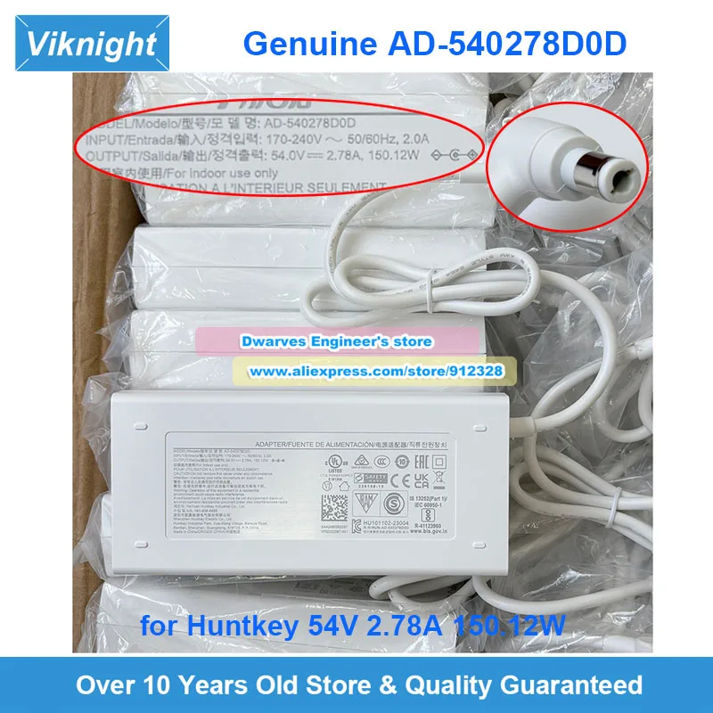 

Genuine AD-540278D0D Power Adapter 54V 2.78A 150W for Huntkey S5751 Switching Power Supply