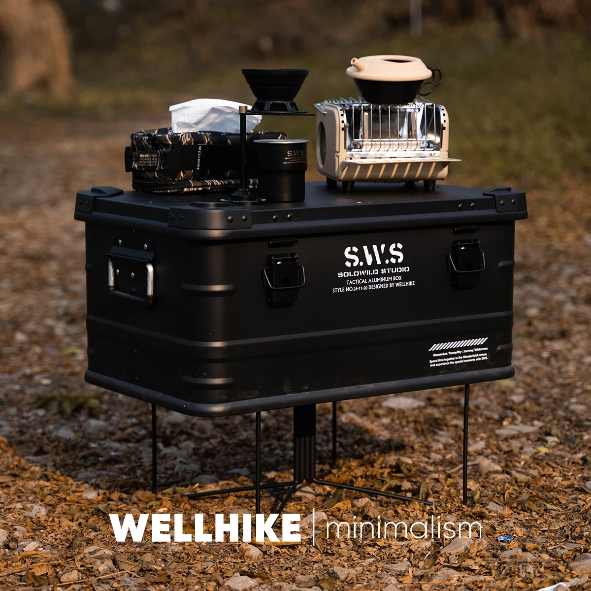 WELLHIKE Outdoor SWS Tactical IGT Aluminum Case Large Capacity Storage Coffee Tea Car Carrying Backup Camping Equipment