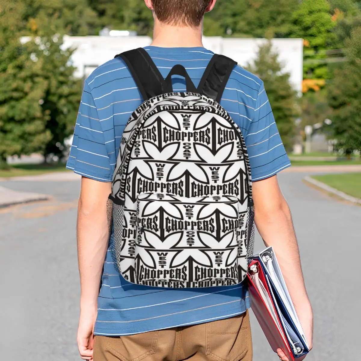 The West CHoPPerS CoaSt Motorcycles Factory Merch Backpack Student BookBag Boys Girls School Bag Computer Shoulder Bags