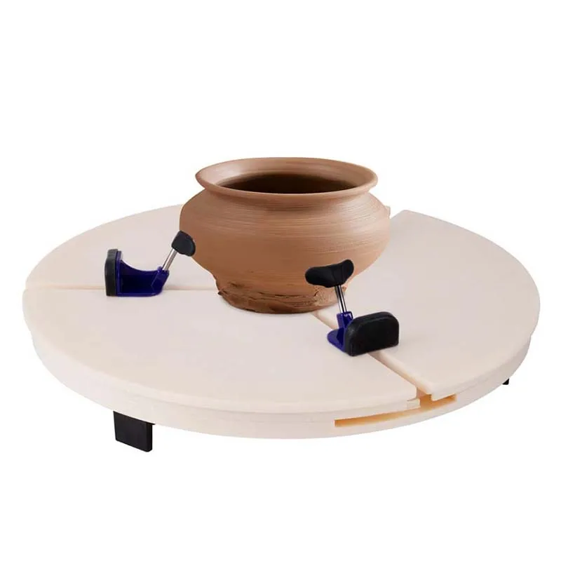 Adjustable Pottery Repair Turntable Ceramic Centering Trimming Rotating Plate Workbench Pottery Art Tool for Studio Use