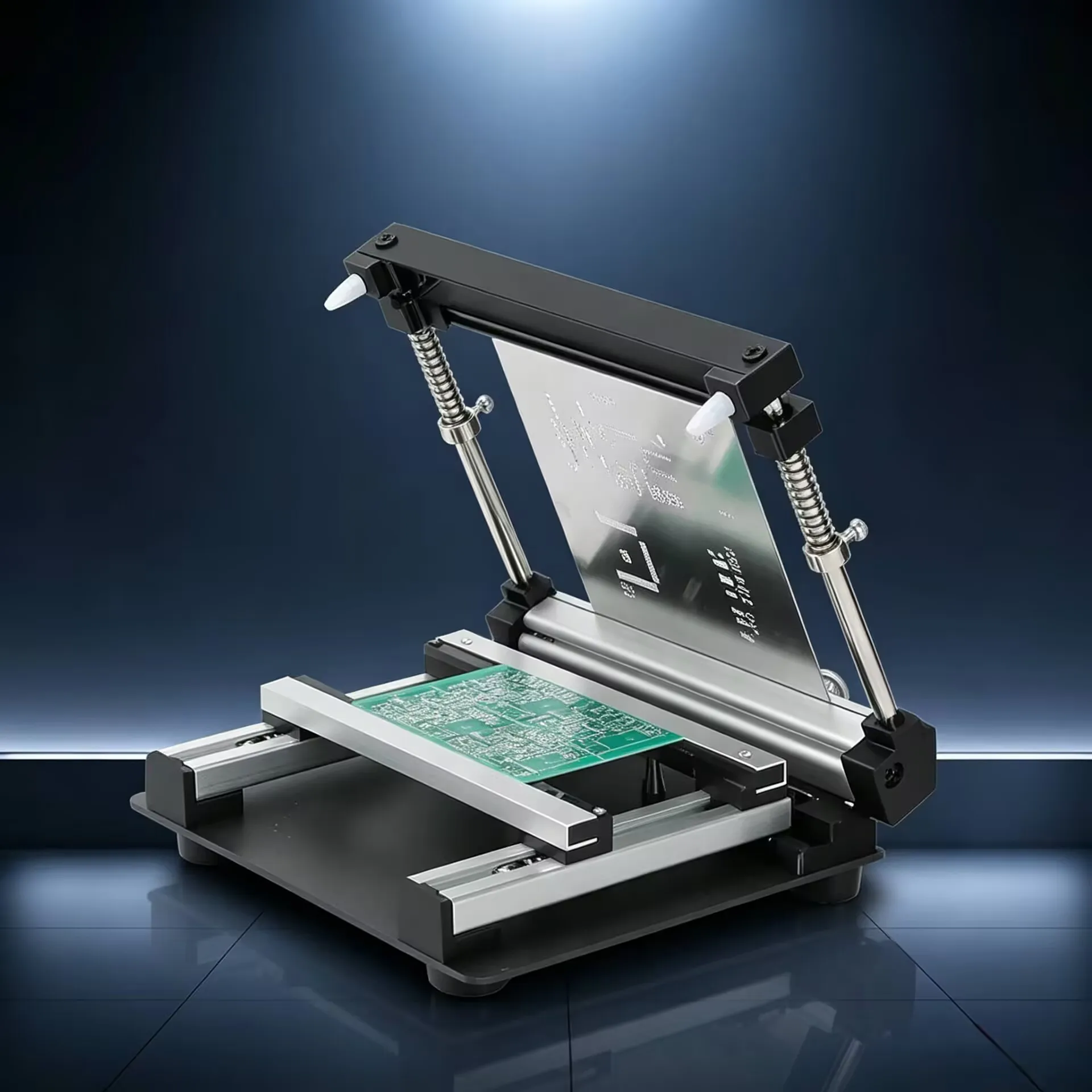 Ranlraka SMT Stencil Printer Manual Solder Paste Printing Machine 20x20cm 15x15cm Steel Stencil Workbench for PCB Assembly
