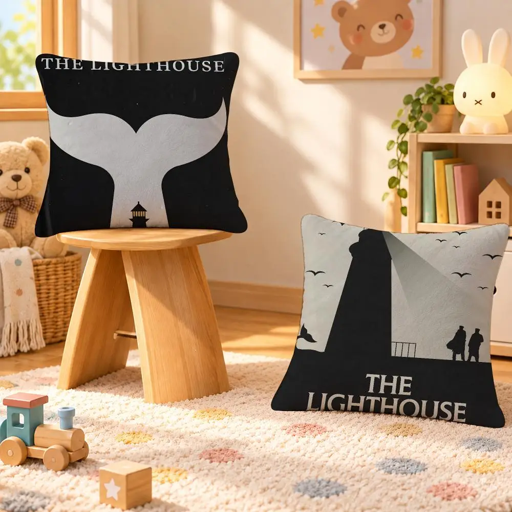 Film Lighthouse Dark Mood Cushion Cover Personalized Soft Plush Pillow Living Room Home Sofa Bedroom Office Car Cushion