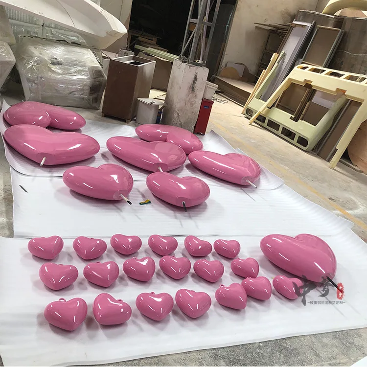 Hxl cartoon heart-shaped fiberglass soft pack seating - ideal for shopping malls and parks