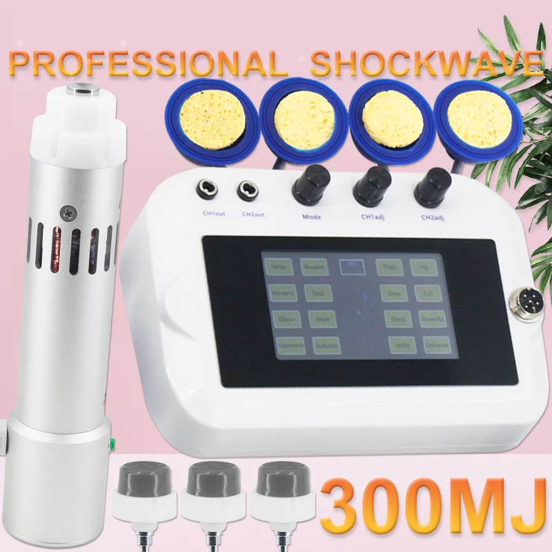 Professional Shock Wave Therapy Machine For Effective ED Treatment Relieve Arm Elbow Pain Portable EMS Massager 300MJ Shockwave