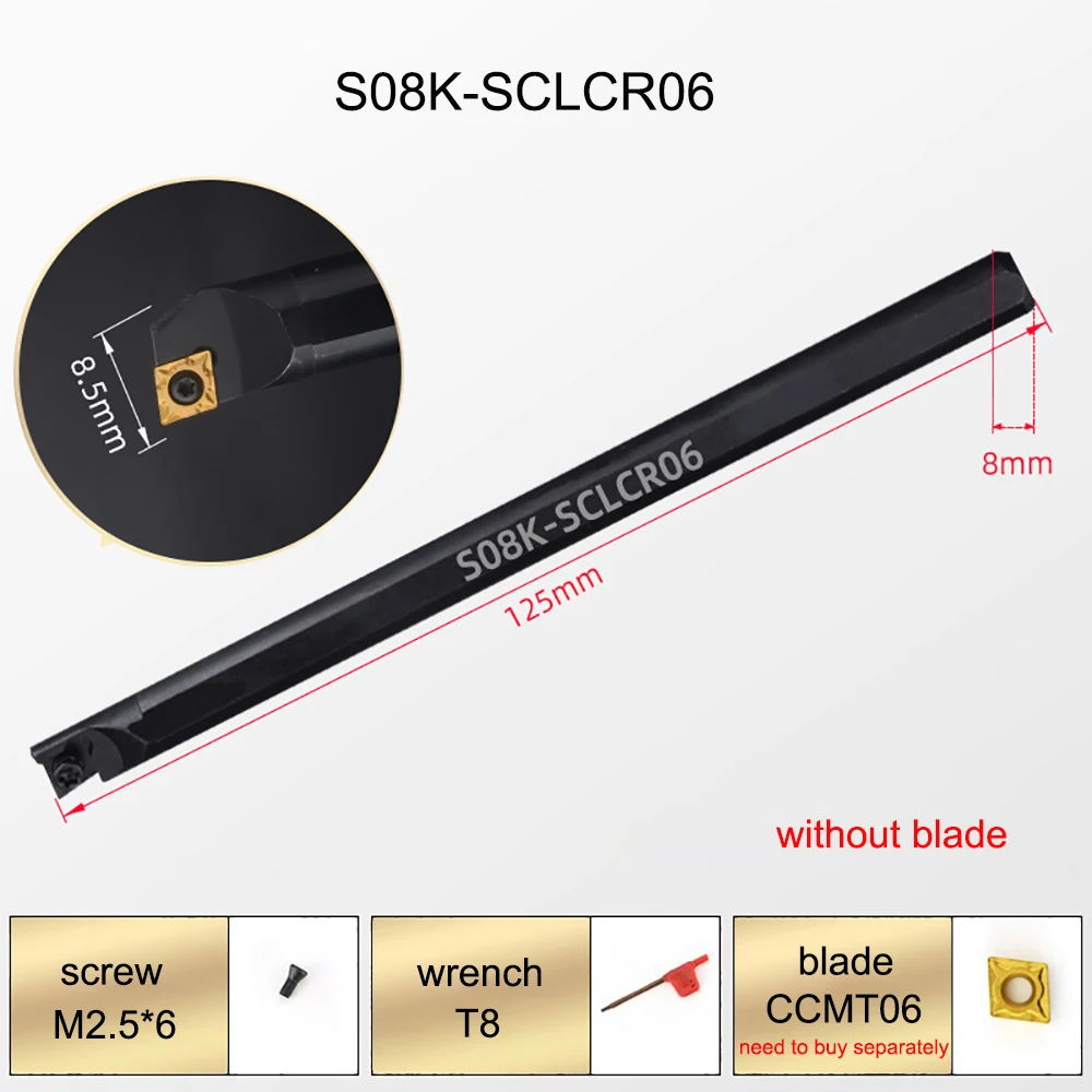 เครื่องมือ SCLCR S10K-SCLCR06 S12M-SCLCR06ภายในเจาะทังสเตนคาร์ไบด์เครื่องมือสำหรับ CCMT06เปลี่ยนแทรก