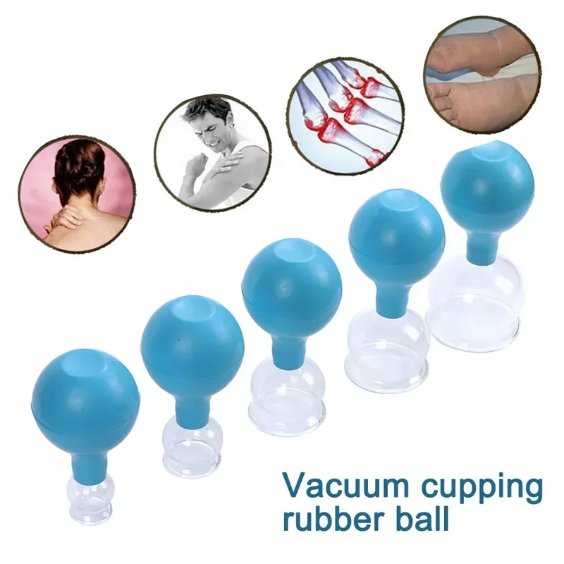New Vacuum Cupping Sleeve Rubber Head Glass Suction Cup Massage Pot Fat Removal Massager Chinese New Therapy Massage Pot