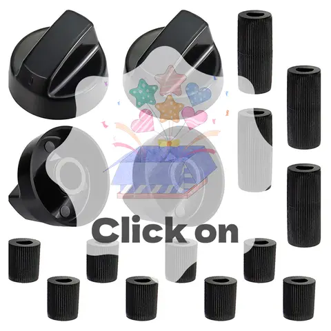 4Pcs Replacement Switc Knob Plastic Knob Gas Stove Control Knob General Range Oven Knob Cooker Hob Knob For Benchtop Burner