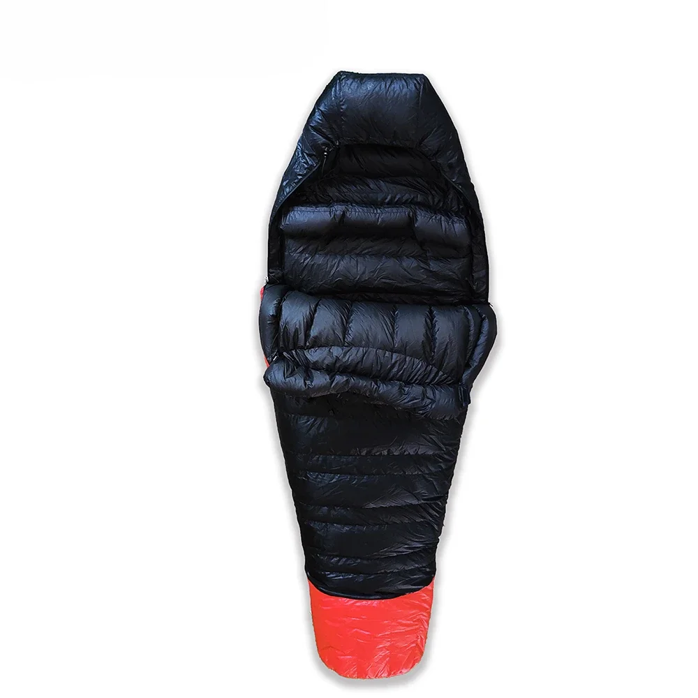 Sleeping Bag Water Repellent Ripstop Nylon Mummy Style Duck Down Fill Easy Access Multiple Winter Sleeping Bag