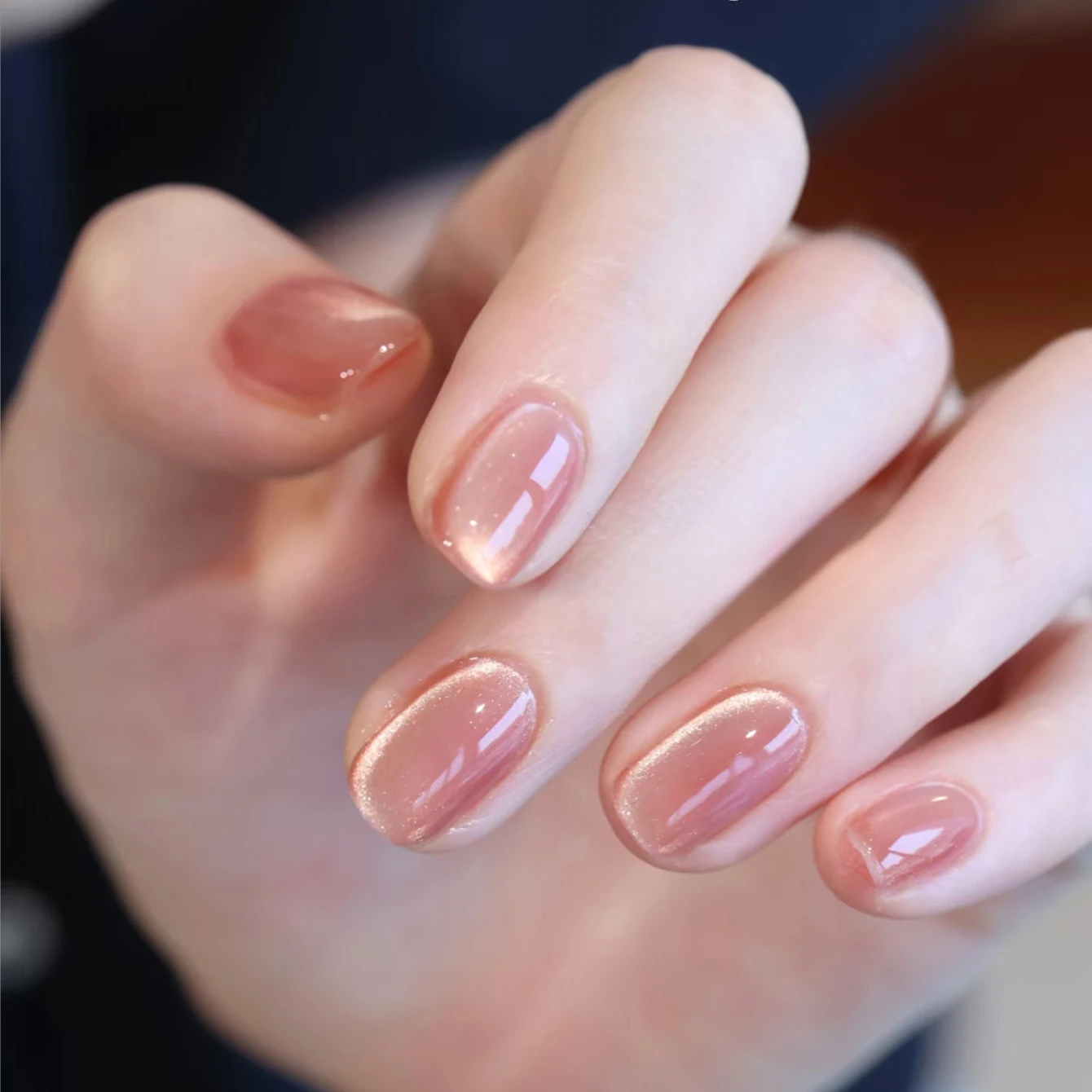 1pcs SHAKA Pure Lust Watery Peach Cat's Eye Gel Nail Polish Nude Powder Daily Gentle Versatile Whitening Nail Enhancement Art