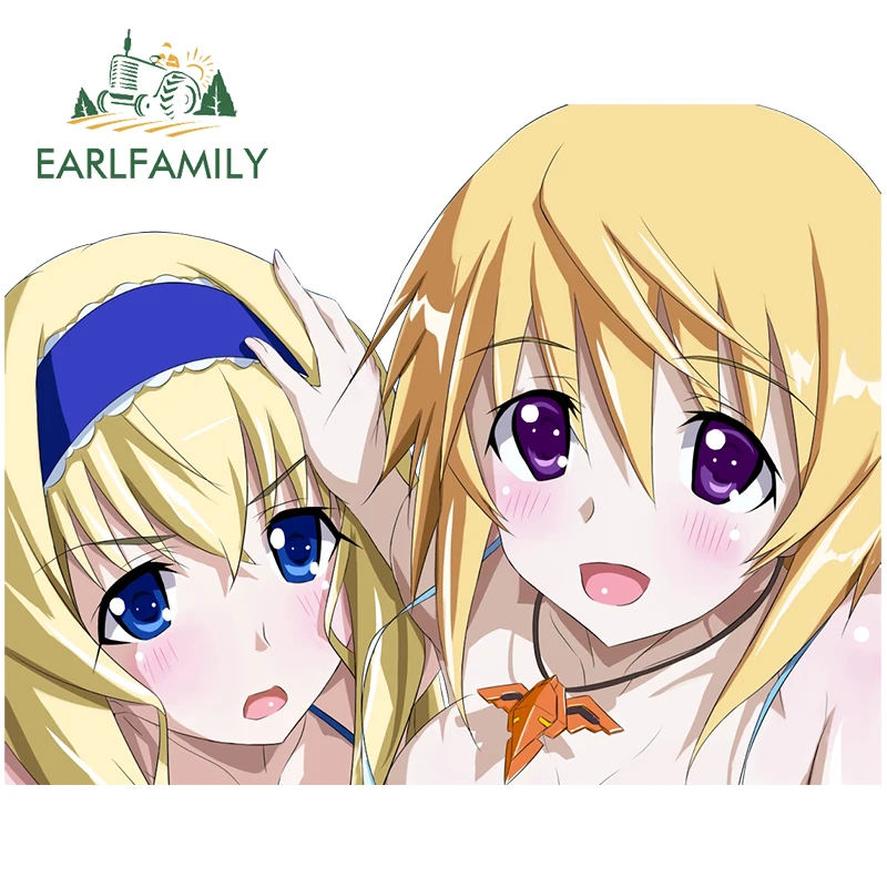EARLFAMILY 13 см x 10,1 см для Infinite Stratos Cecilia Alcott Charlotte Dunois, автомобильные наклейки, кондиционер, аниме, багажник, наклейка на автофургон