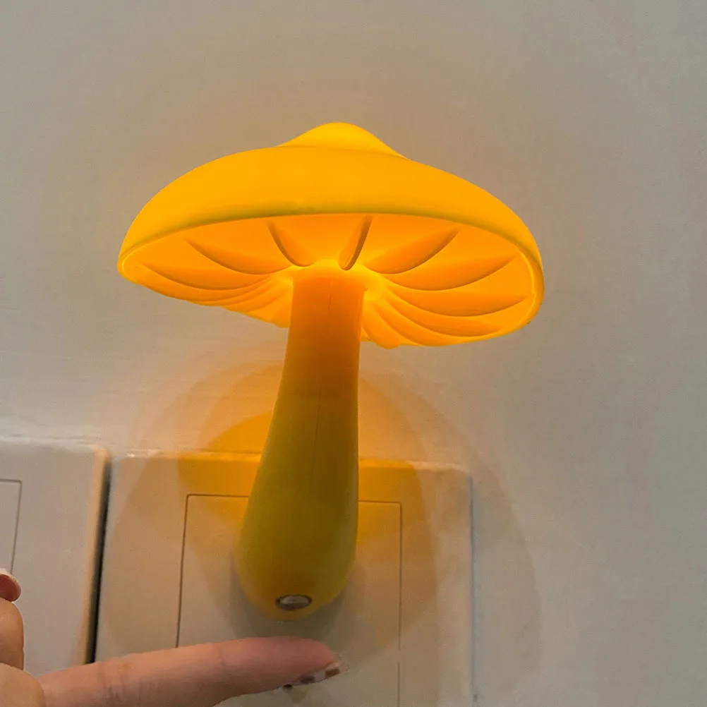 

LED Bedside Creative Mushroom Night Plastic Table Lamp Light for Bedroom Hotel Decor Plastic Table Lamp Desk Lighting