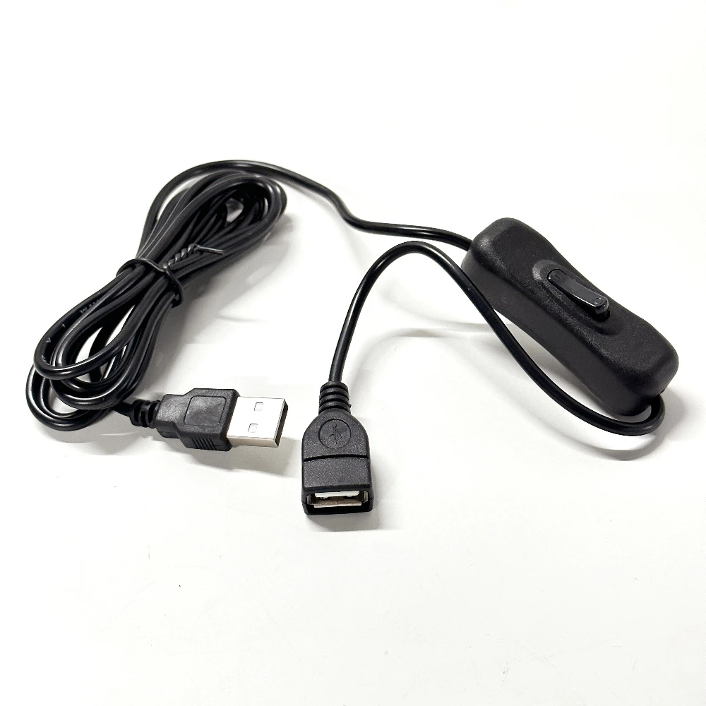 2 Meters USB Cable Extension Cord with ON/OFF Switch, Toggle USB Power Supply Line, Durable Adapter Accessories