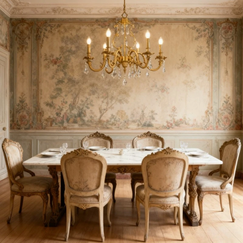 

SANDYHA French Classic Crystal Brass Chandelier Warm 5-Light Pendant Lamp for Kitchen Island Dining Table Living Room Decoration