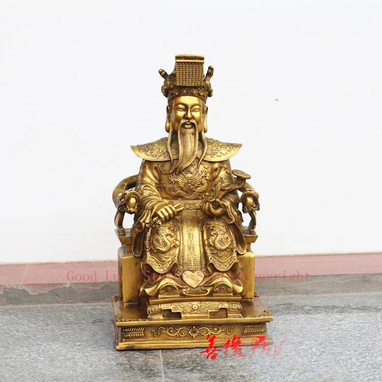 

Talisman Protection the Supreme Deity of Taoism emperor of gods YUHUANG DADI FENG SHUI brass statue