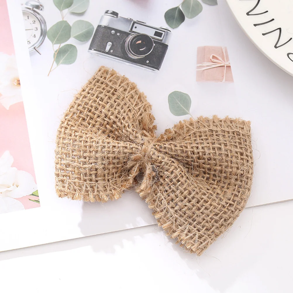 

9pcs Burlap Flower Rose Set Diy Handmade Craft Decor For Wedding Party Hat Shoe Bag Accessory Jute Flower Centerpieces