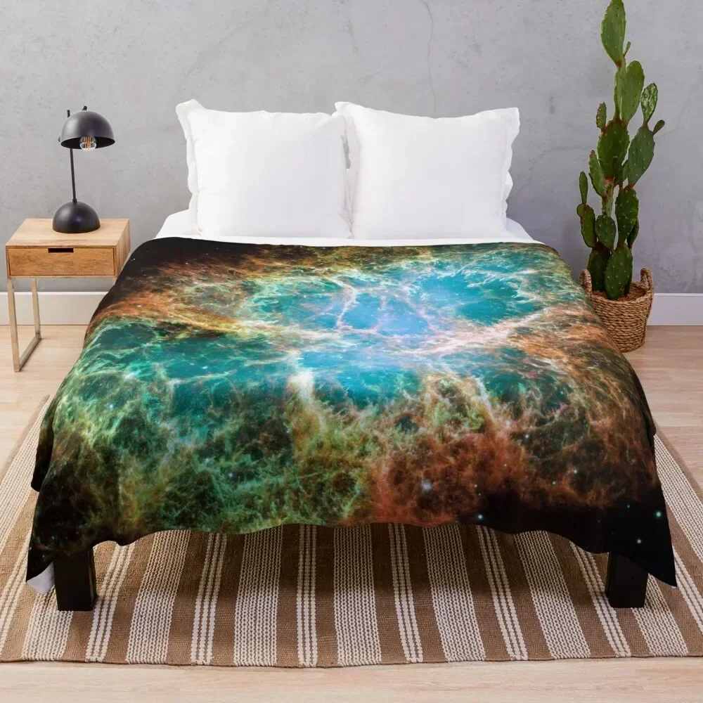 

Crab nebula Throw Blanket Soft Plush Blanket as Housewarming Gift