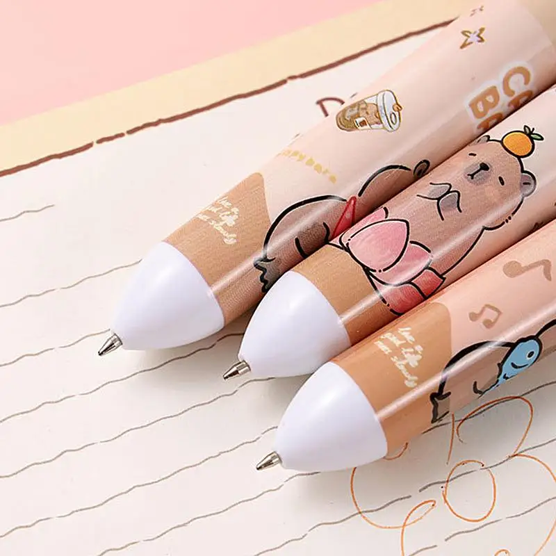 capybara Ballpoint Pens - Ideal School Supplies and Writing Tools for Kids with 10 Colors and Multiple Uses