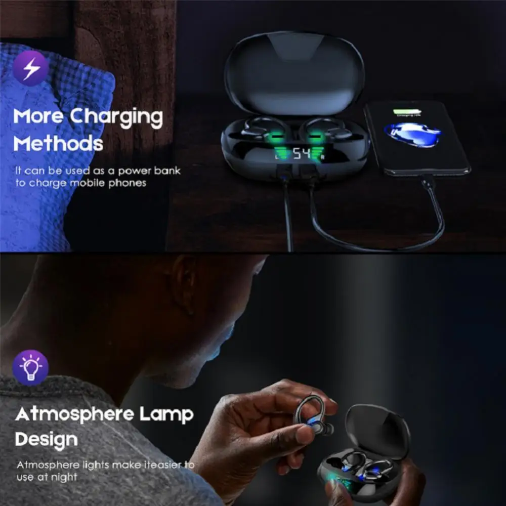 Auscultadores Bluetooth sem fios Xiaomi-Mijia com ecrã de carregamento, auriculares desportivos ao ar livre, auriculares Touch Control, original, 5.0