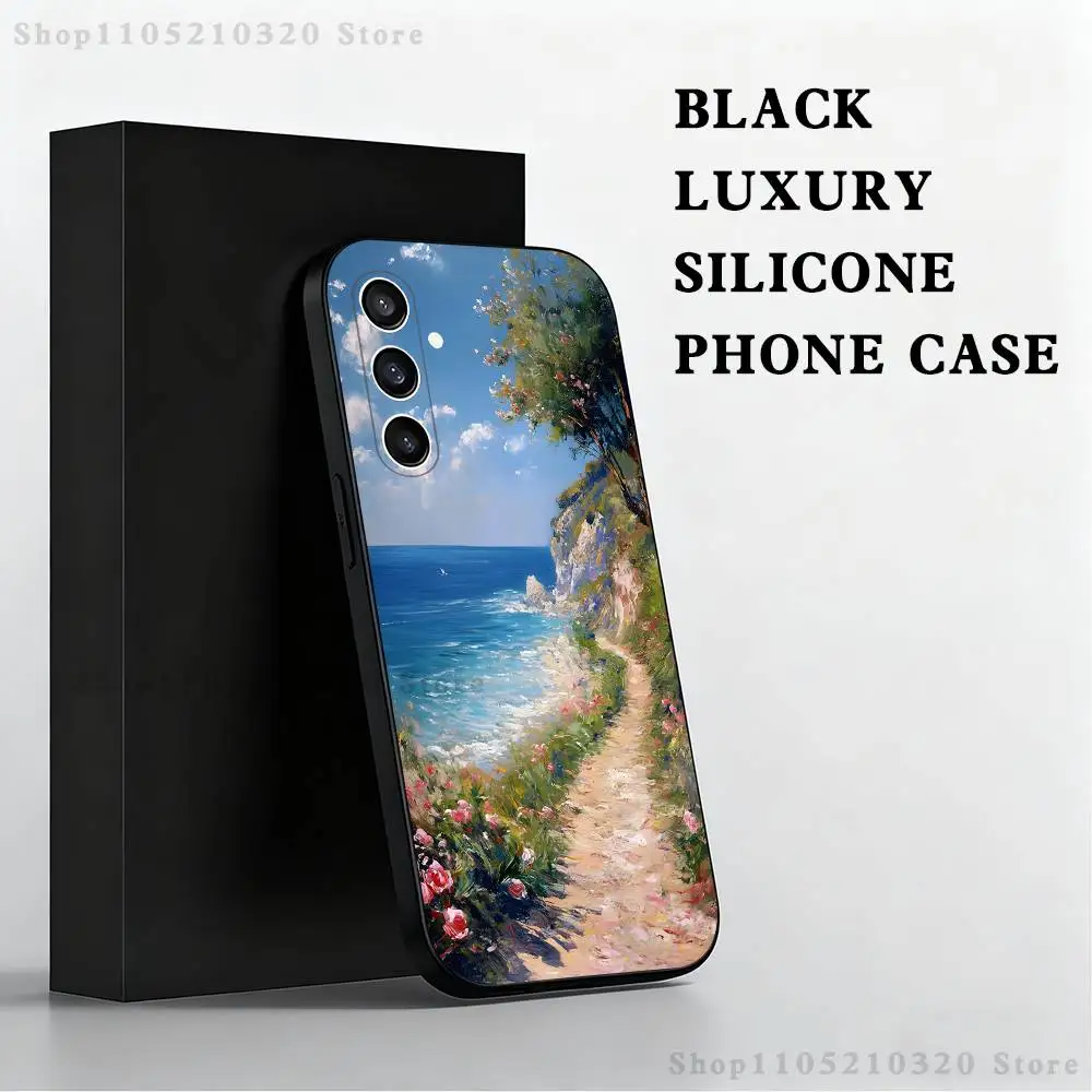 Claude Monet Art Phone Case For Samsung S 25,24,23,22,30,21,10,9,Ultra,Plus,Lite,FE,4,5 G Black Soft Case #4