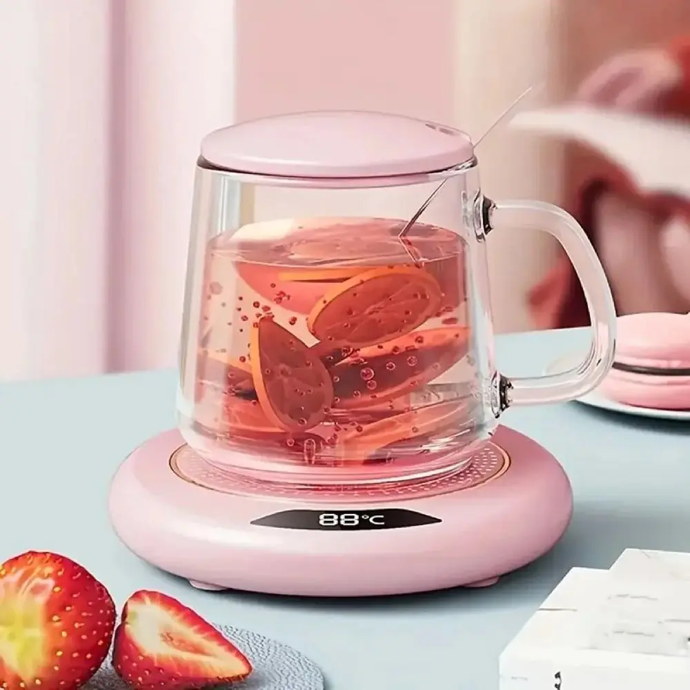 Thermostatic Heating Coaster USB Home Heating Coaster 3-speed Adjustment Heating 55 Degrees Constant TemperatureThermostatic Hea