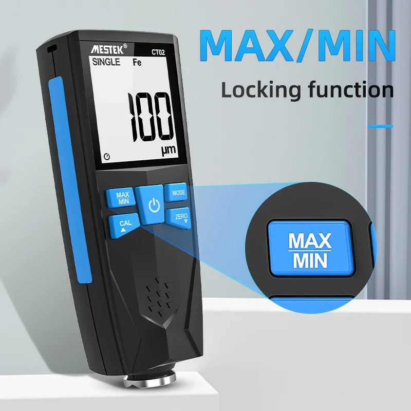 Car Coating Thickness Gauge 0-1500um Fe/NFe Car Paint Film Thickness Test LCD Digital Car Film Thickness Meter High Accurancy