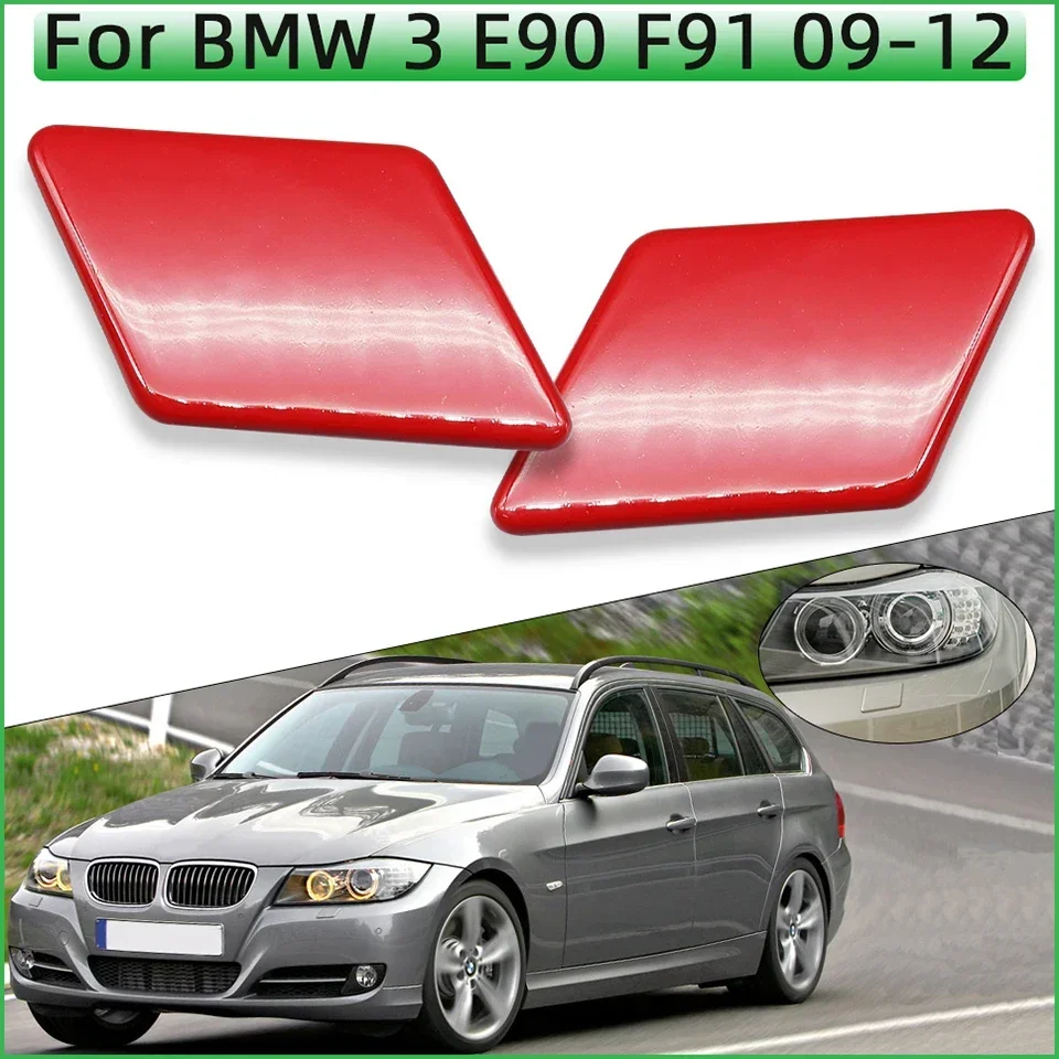 

2Pcs Headlamp Washer Cap For BMW 320 323 325 328 330 335 E90 LCI 2009 2010 2011 2012#61677211209 Headlight Washer Nozzle Cover