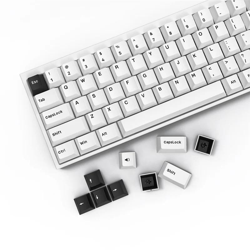 AF91-168-Key Big Set Dual Color Key Caps High Content PBT Wear Keycaps Set Cap For Wooting Mechanical Keyboard