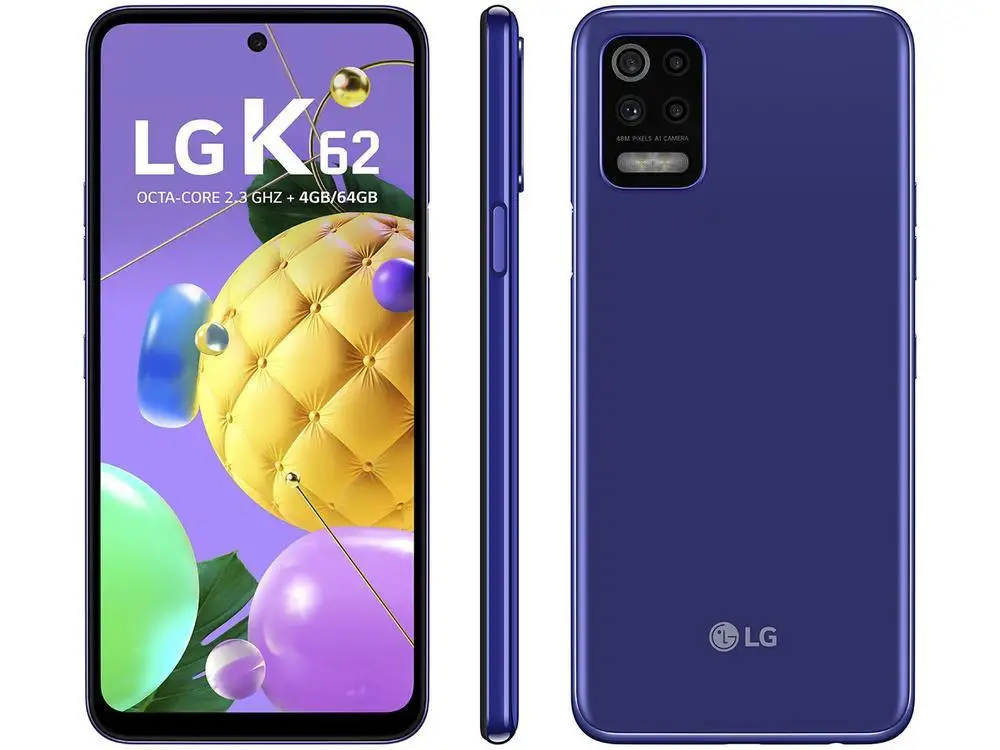 Smartphone LG K62 64GB Blue 4G Octa-Core 4GB RAM Screen 6,59 ”Camera. Quad + Selfie 13MP