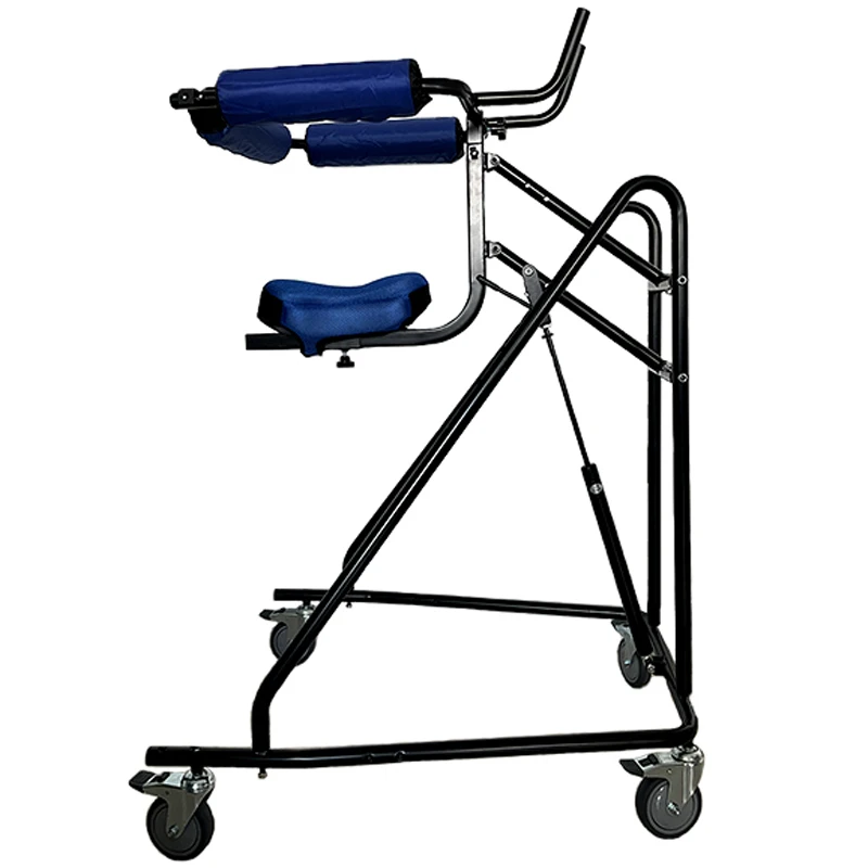 

Elderly Walker with Four-Wheel Mobility Aids Stroke Hemiplegia Lower Limbs Rehabilitation Training Walking Assisted Stand