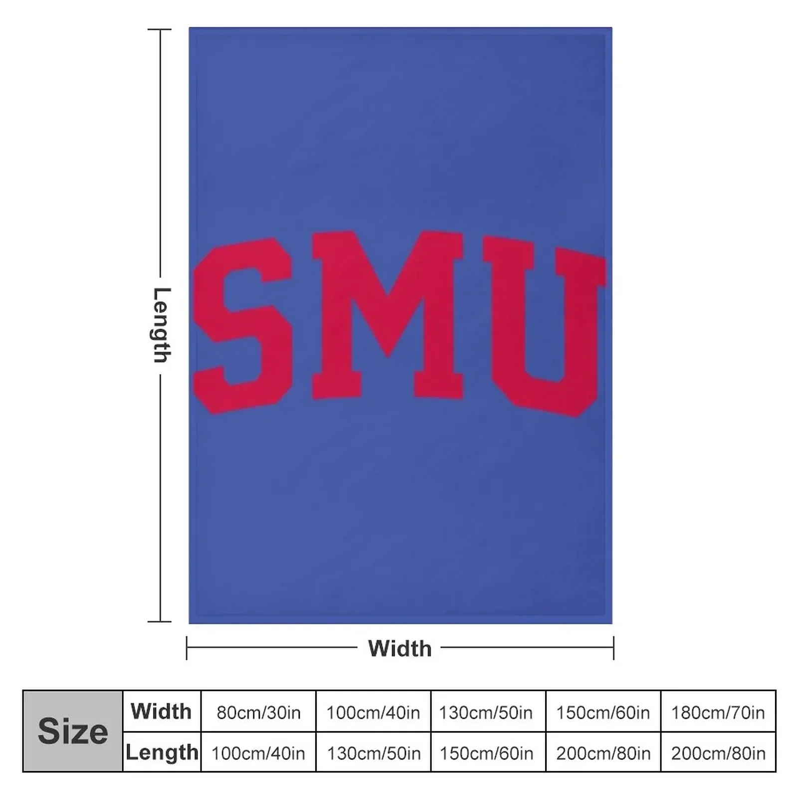 SMU Mustangs Athletics Throw Blanket Soft Plaid Luxury Thicken Kid'S Blankets