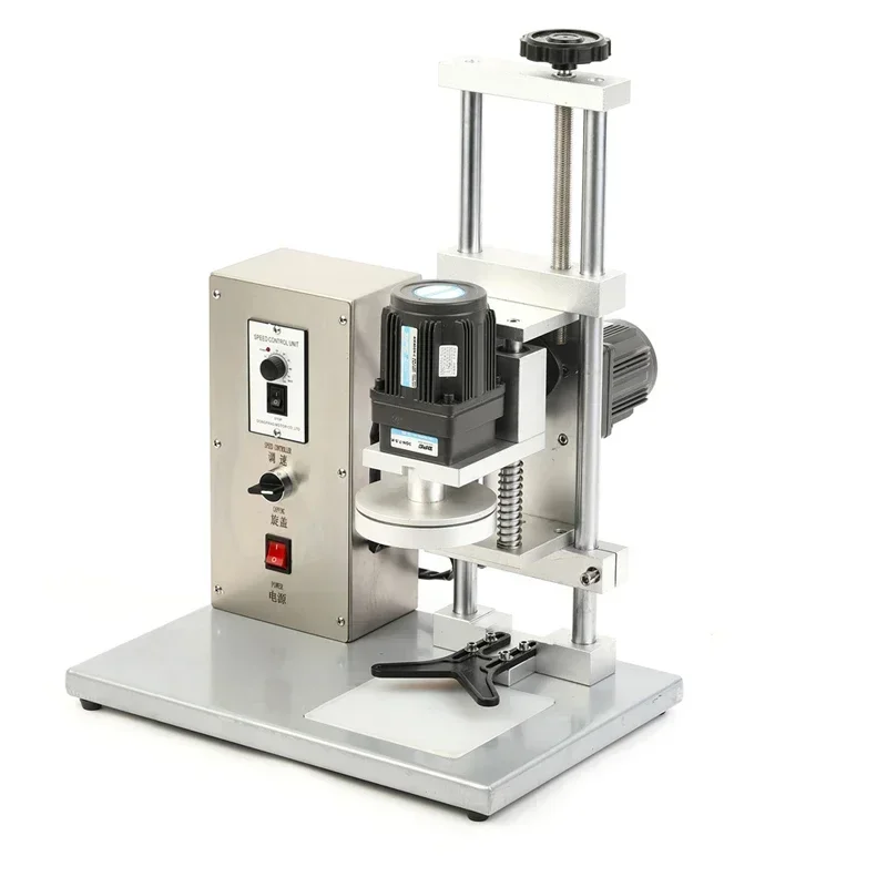 Machine de capsulage électrique de bureau 220v DHZ-450B, dispositif de capsulage de buse de pulvérisation de bouchon de pistolet, grande Machine de capsulage de bouchon de bouteille de bureau