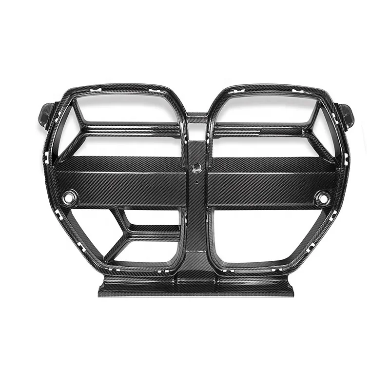 For BMW M3 M4 front bumper car grille G80 G82 update to CSL style carbon fiber M3 grill