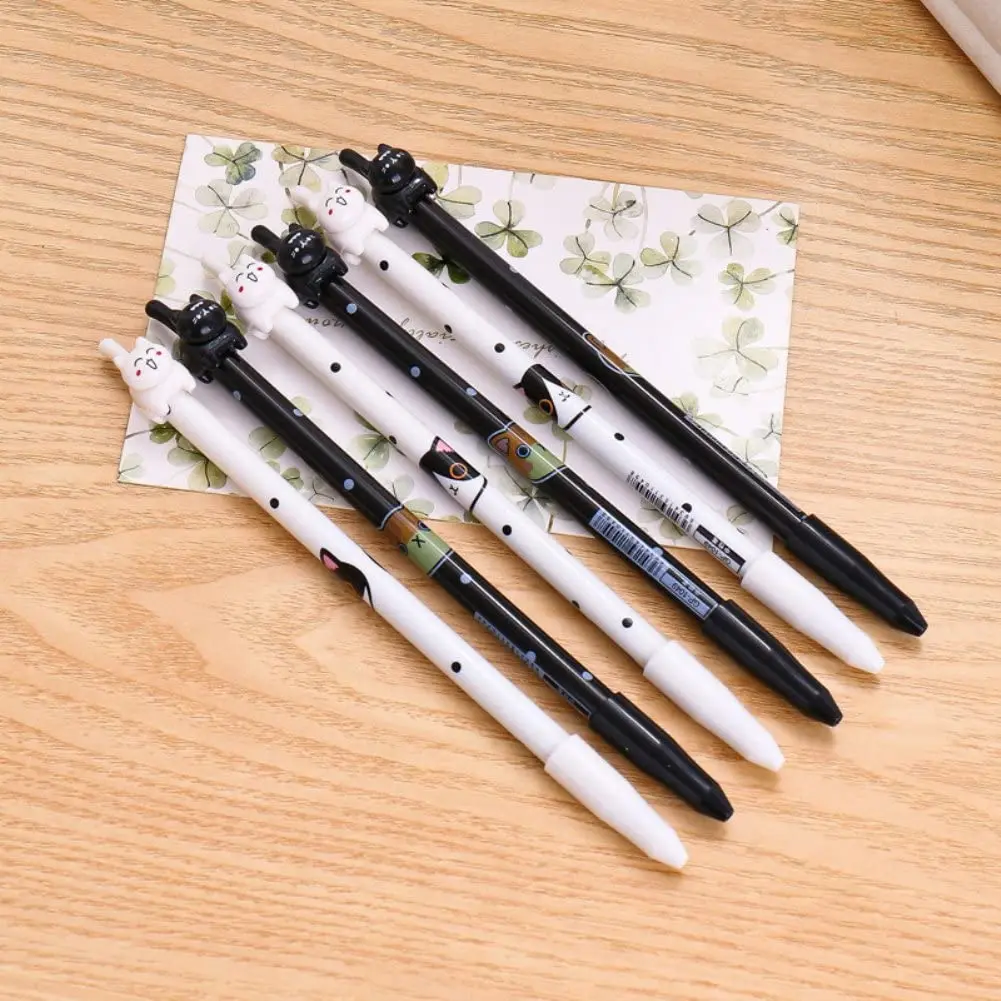 Creative Cute Cat Gel Ink Pen Kawaii Stationery Gift School Student Supplies 0.38mm Rollerball Pens