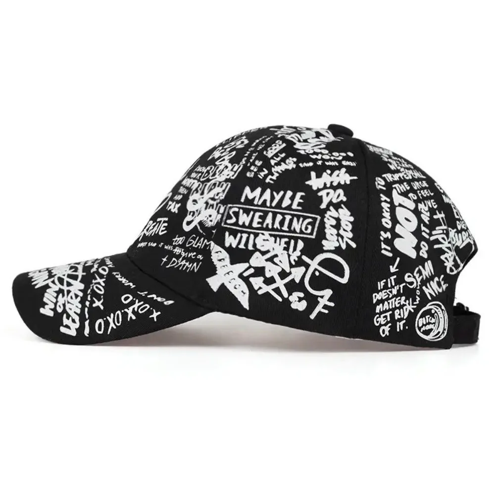 Quick Dry Baseball Caps Letter Geometry Printing Colorful Graffiti Print Sunscreen Hat UV Protection Hip Hop Sun Visor Cap