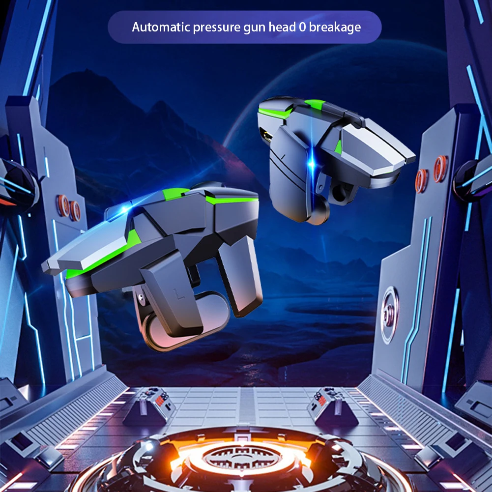 2Pcs 6 Finger Mobile Phone Game Trigger for PUBG Gamepad Joystick Phone Game Controller for Android IPhone Gamepad