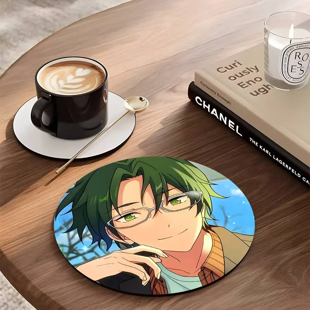1pc Keito Hasumi Wooden Coaster Colour Printing Cup Mat Home Desk Decoration Gifts