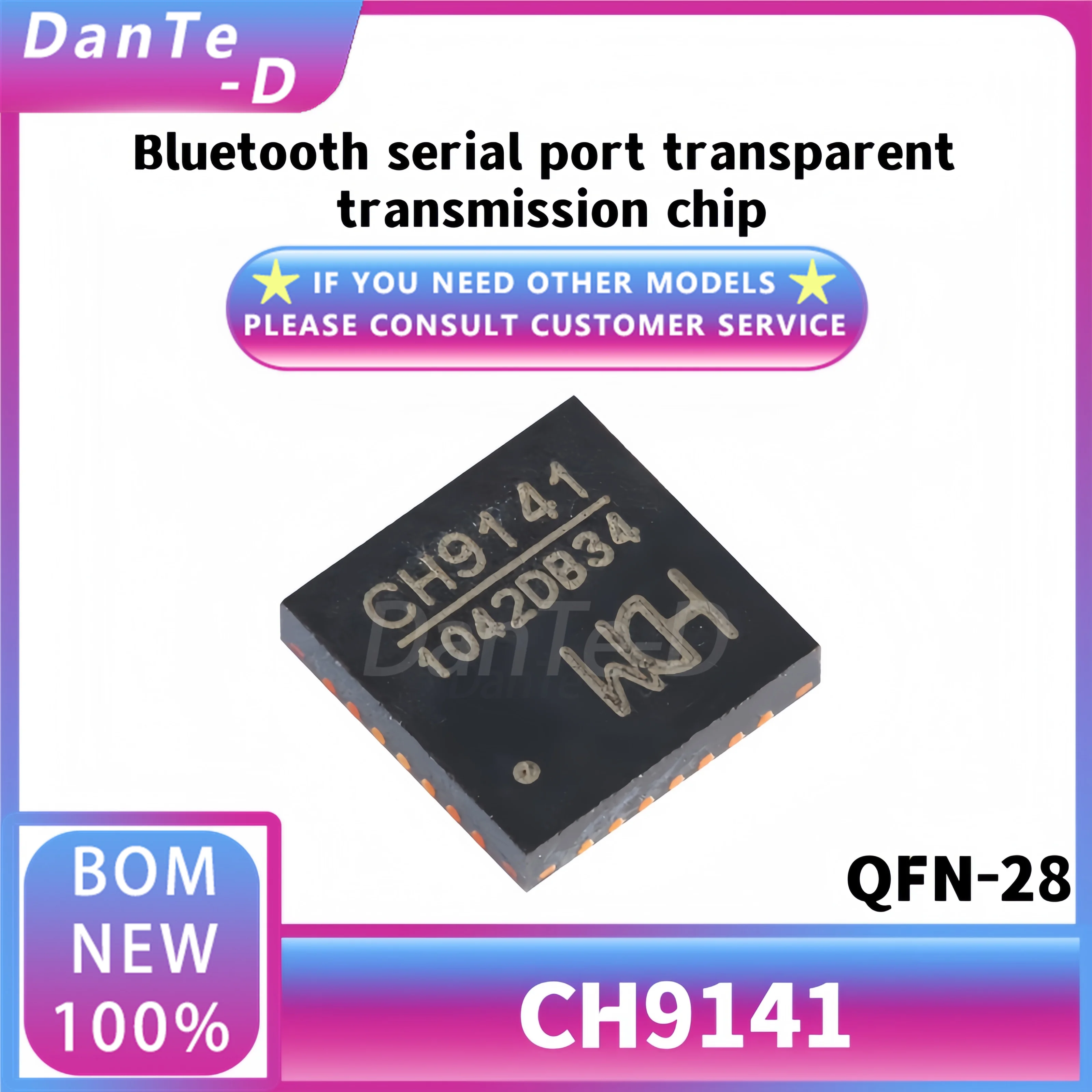 CH9141 package QFN-28 Bluetooth to serial port IC brand new original authentic