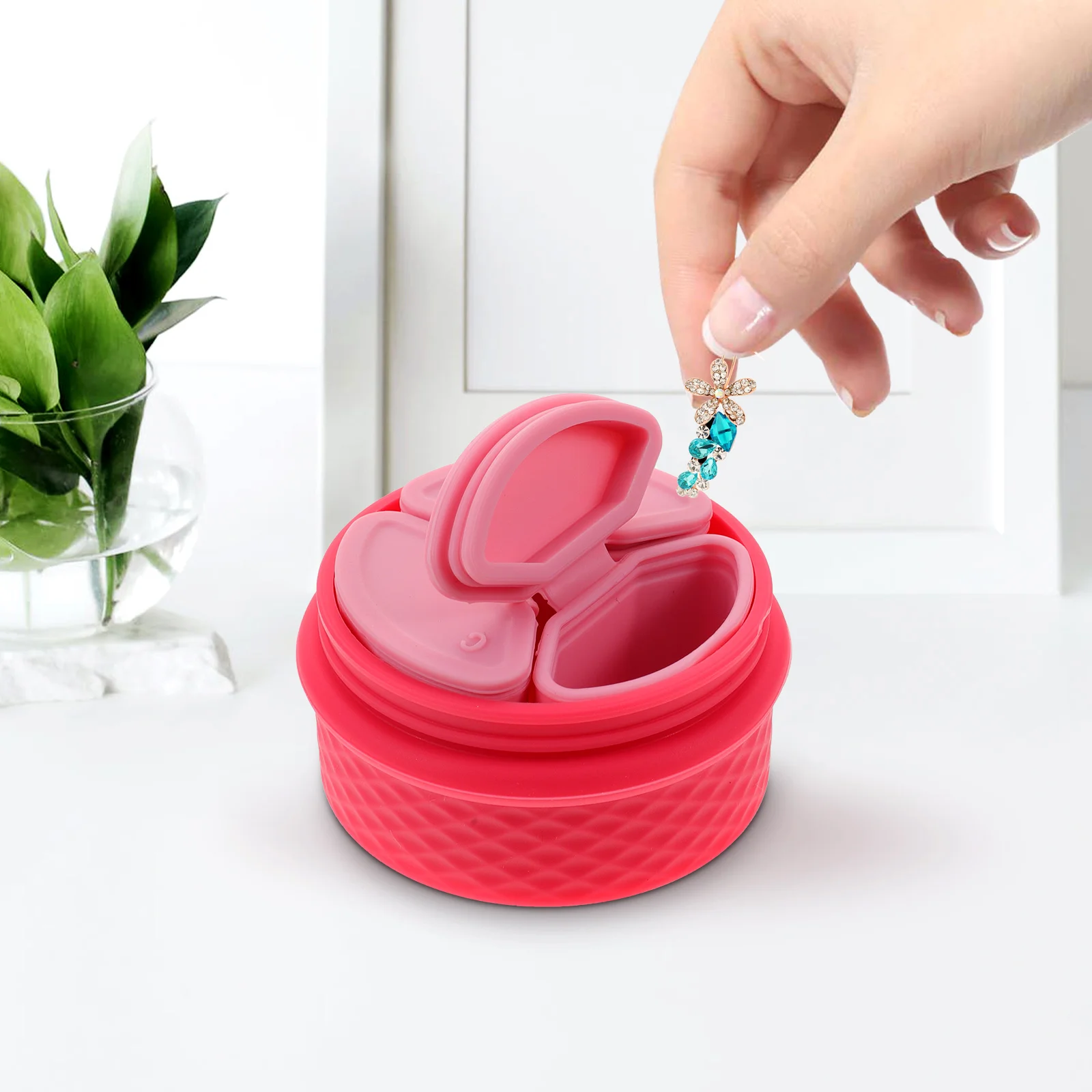 

1 set Refillable Silicone Containers Leak-Proof Travel Size Jars Skincare Storage Portable Makeup Container Set Travel