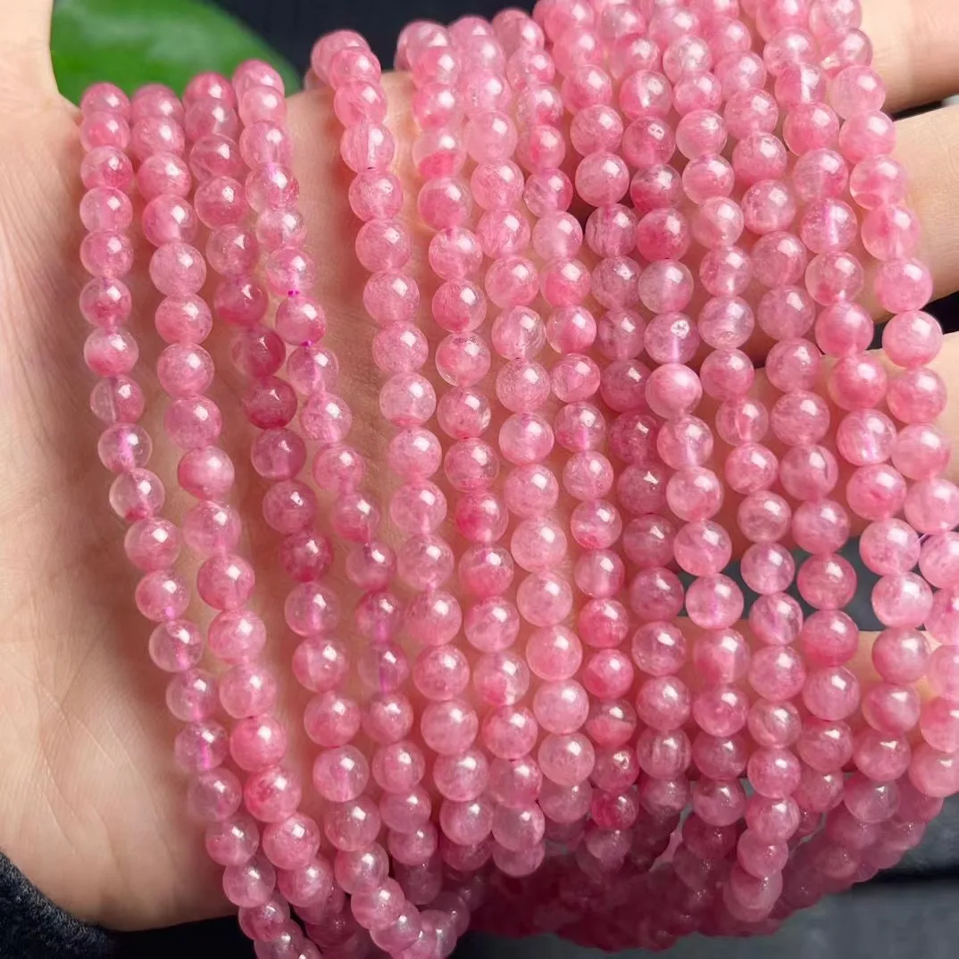 Unit One Bracelet 5mm Cost Effecctive Natural Rhodonite Sakura Rain Stone Crystal Healing Multi Loop Bead Bracelet