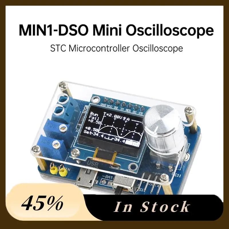 2025 Trenddiy Mini Digital Oscilloscope Kit STC8K8A Microcontroller Electronic Soldering Practice Loose Parts
