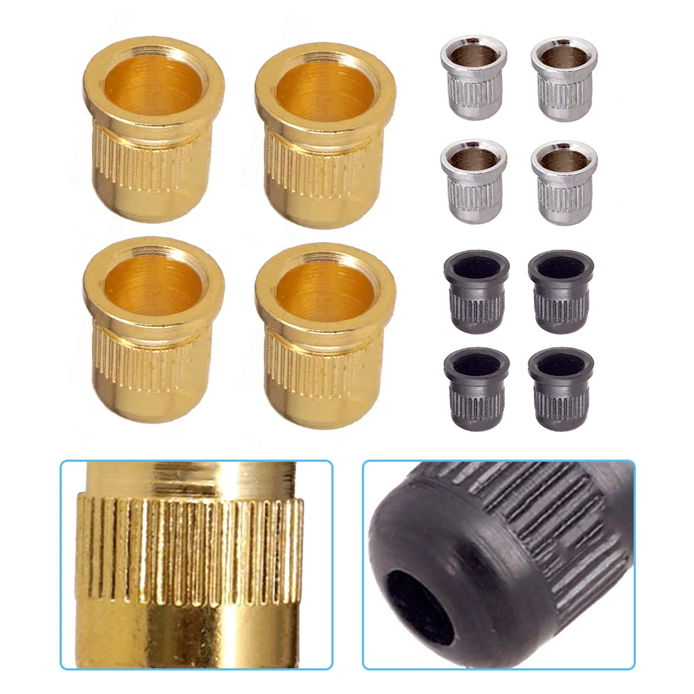 4 PCS Electric Bass String Mounting Ferrules Wire Cases Electric Bass Replacement String Ferrules Bushings For Electric Guitar