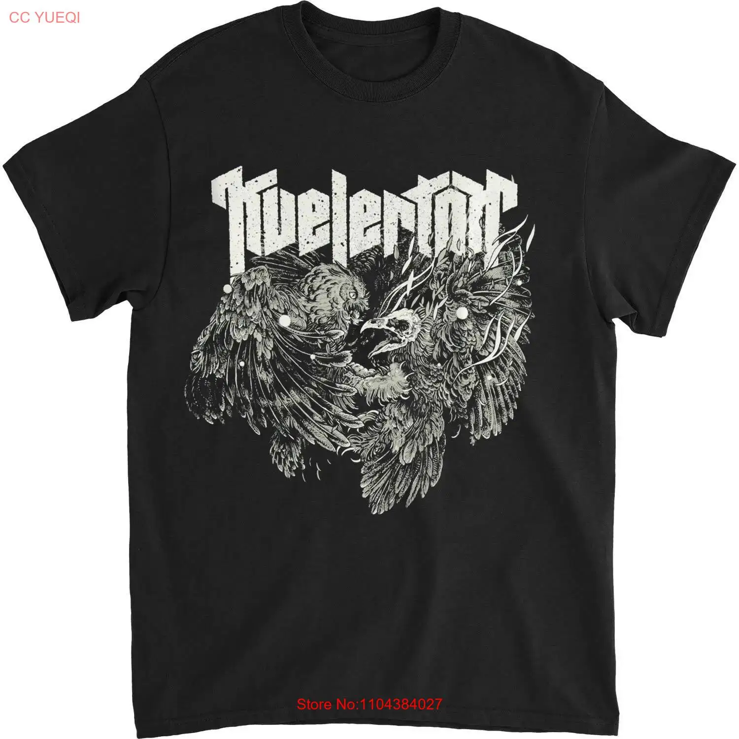 Men's Kvelertak Owl Fight Tee T-shirt XX-Large Black long sleeves