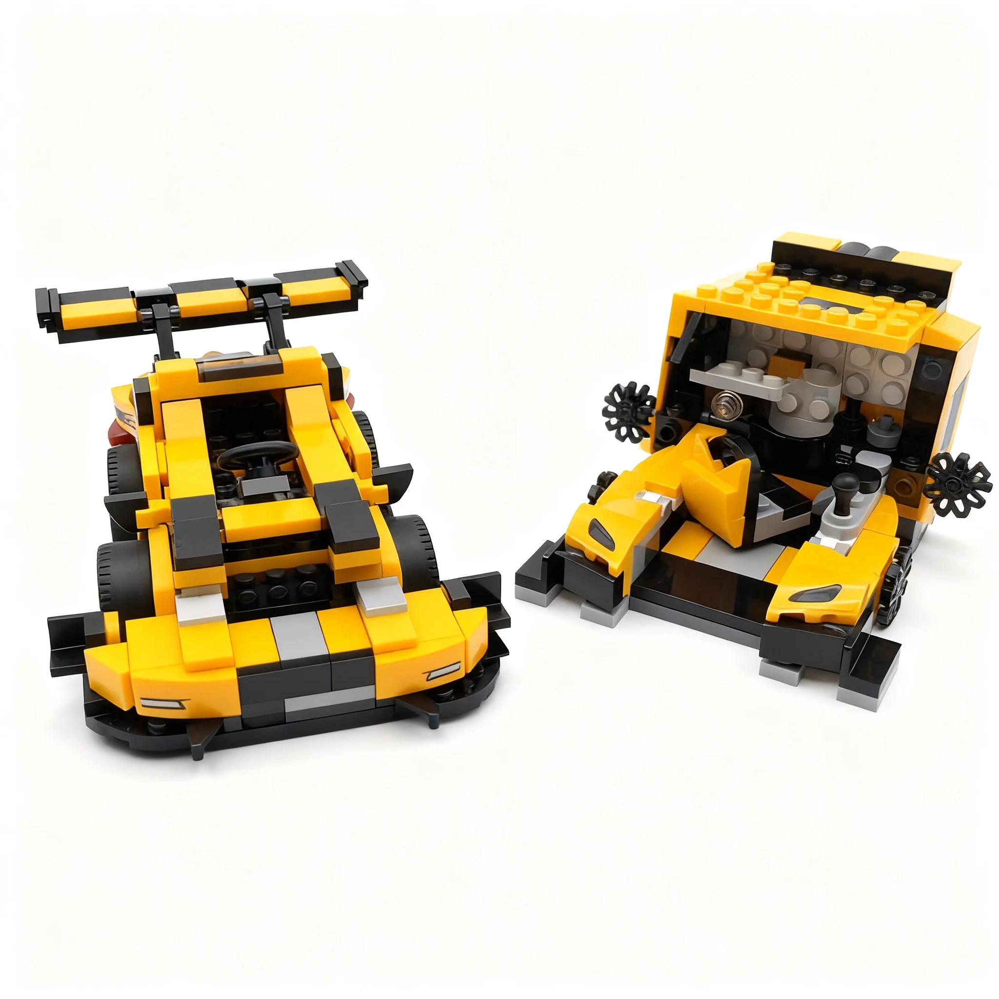 343pcs MOC city Champions Tooned 911 GT3 RS and Racing Sim Booth Model Christmas Gift DIY Home Decor Art Craft